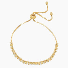 Cubic Zirconia Gold Bolo Bracelet Full