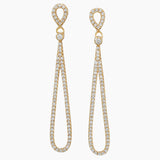 Cubic Zirconia Gold Drop Earrings