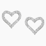 Cubic Zirconia Heart Outline Earrings