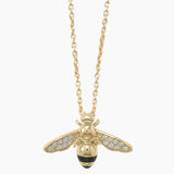 Cubic Zirconia Honey Bee Necklace