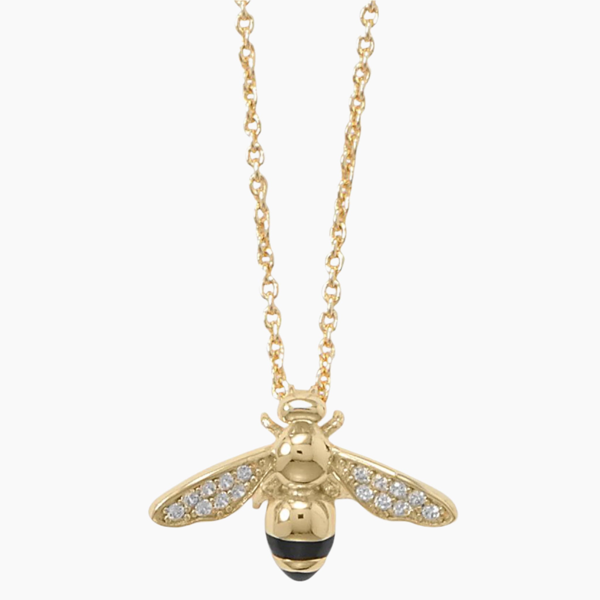 Cubic Zirconia Honey Bee Necklace