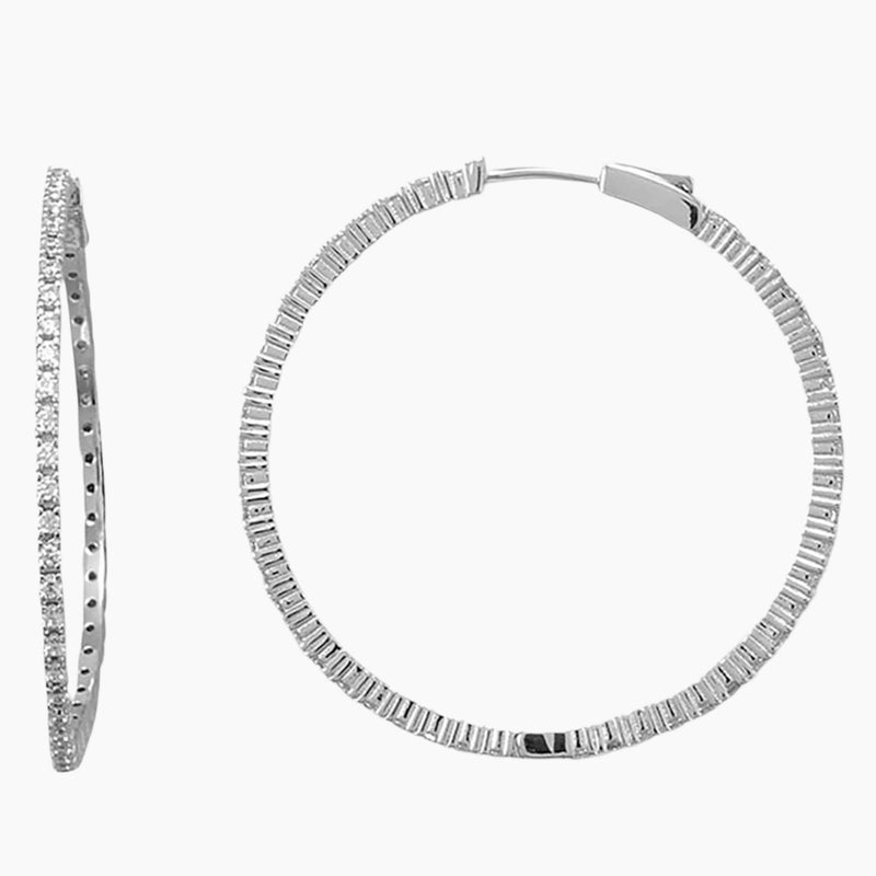 Cubic Zirconia Hoop Earrings