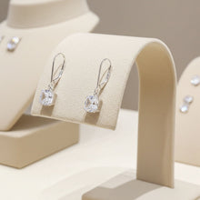 Cubic Zirconia Lever Back Earrings on Earring Card Display