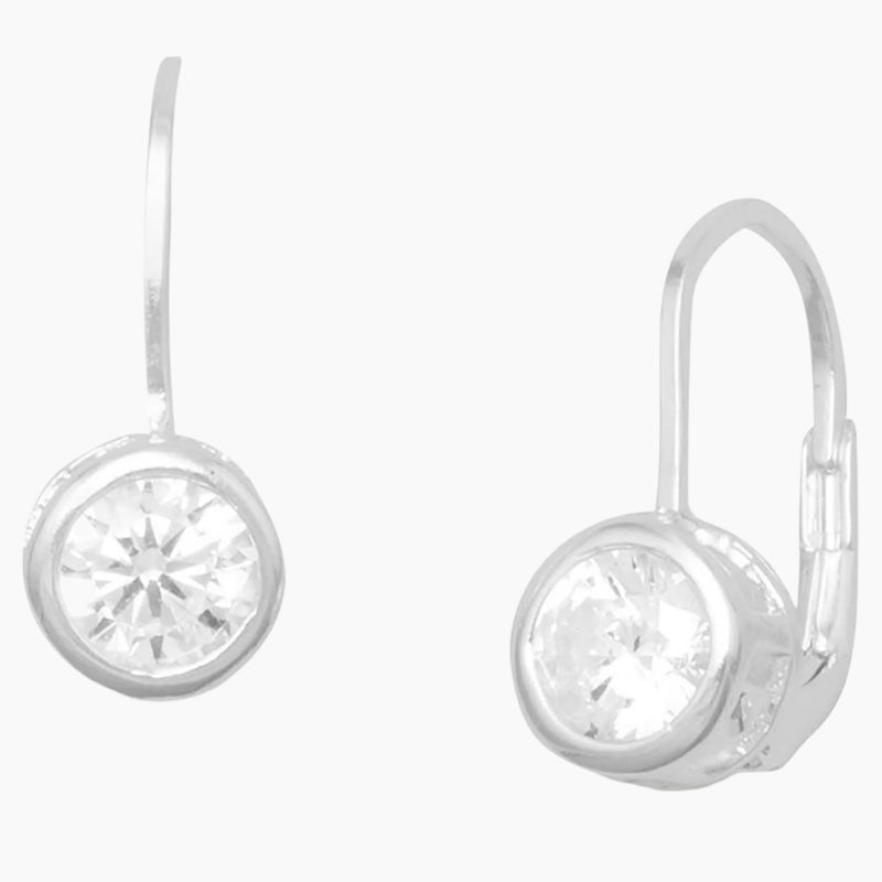 Cubic Zirconia Lever Earrings