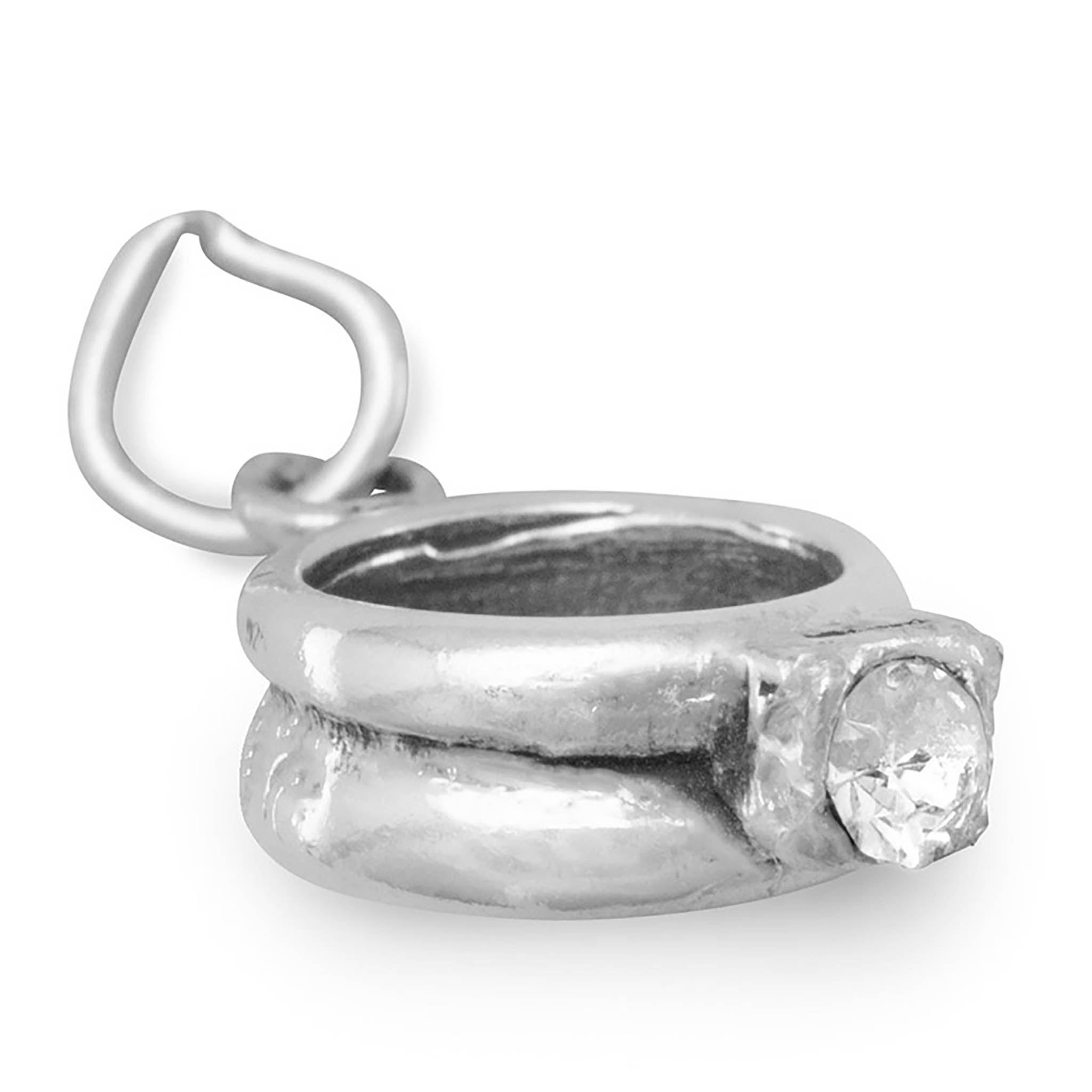 Cubic Zirconia Ring Charm