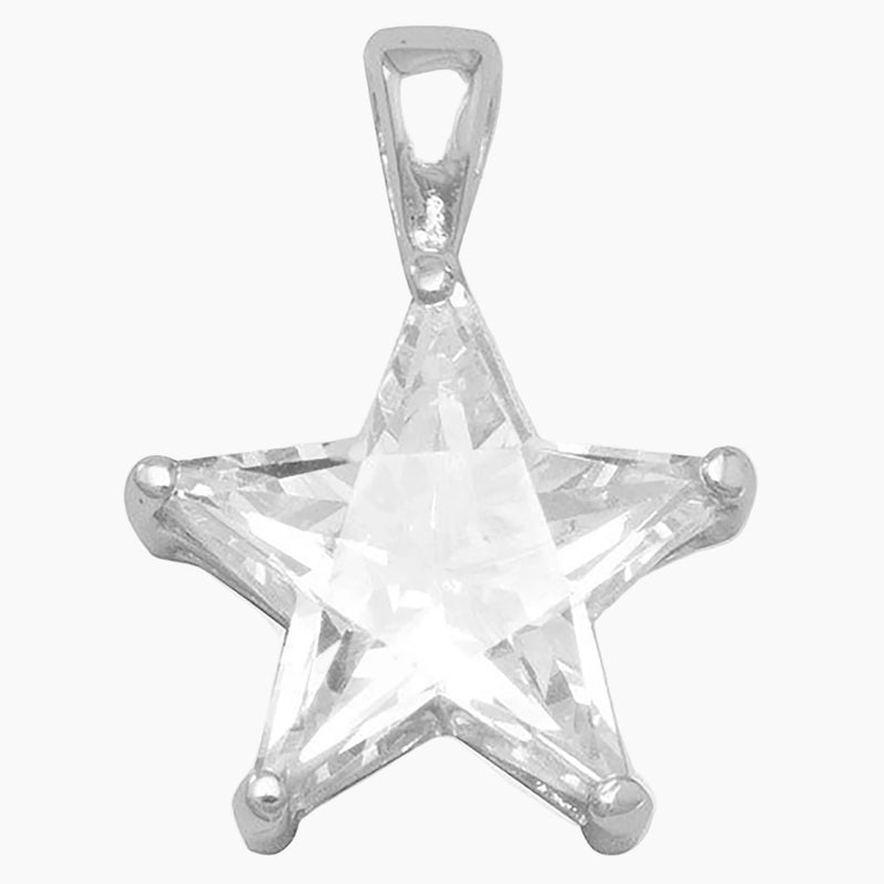 Cubic Zirconia Star Pendant Clear