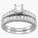 Cubic Zirconia Wedding Set Ring