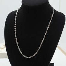 Oxidized Curb Rope Chain - 1.7mm on Bust View