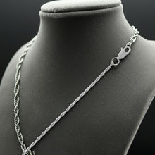 Oxidized Curb Rope Chain - 1.7mm Clasp View