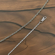 Oxidized Curb Rope Chain - 1.7mm Layout View