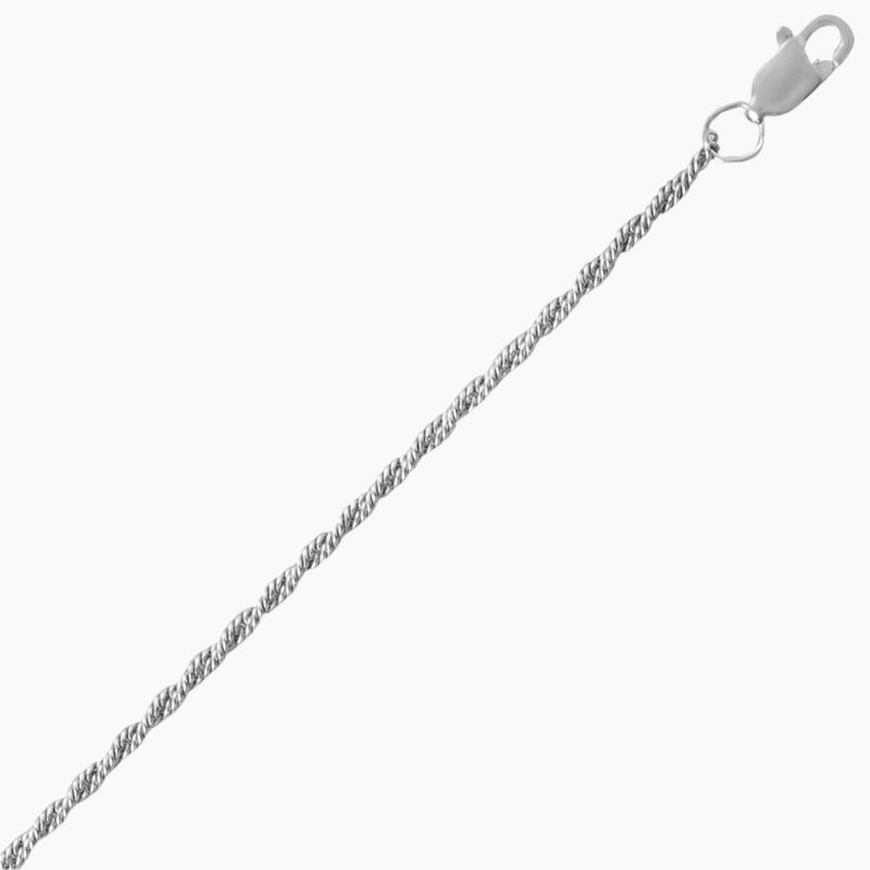 Oxidized Curb Rope Chain - 1.7mm