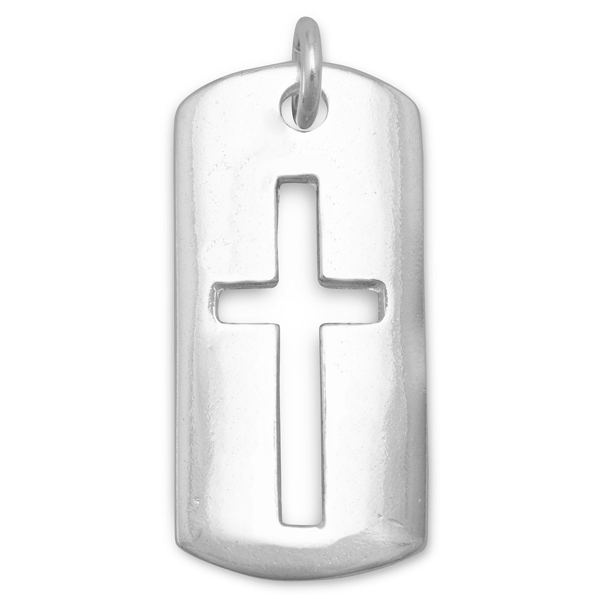 Cut Out Cross Tag Pendant