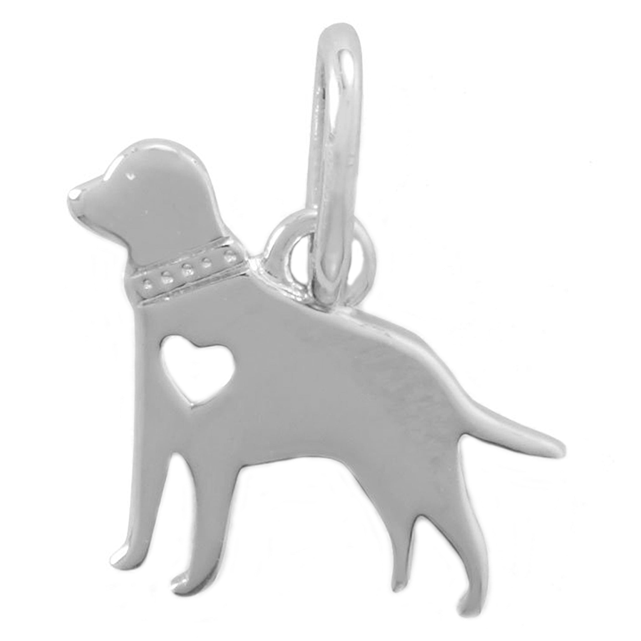 Cut Out Heart Dog Charm