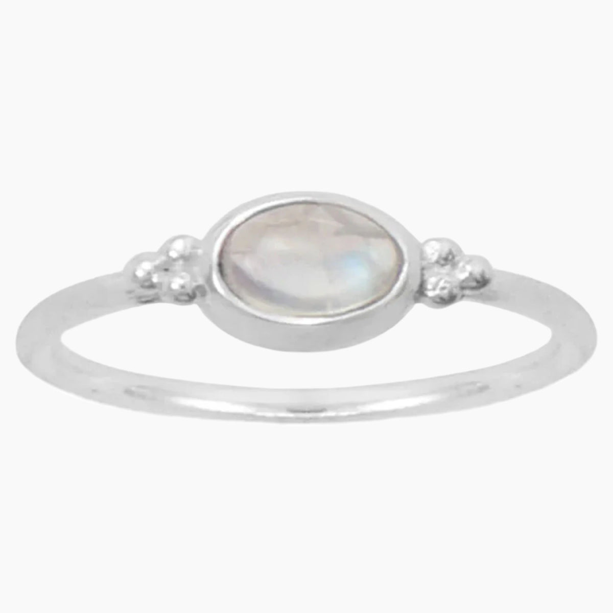 Dainty Rainbow Moonstone Ring