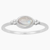 Dainty Rainbow Moonstone Ring