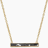 Diamond Chip Bar Necklace