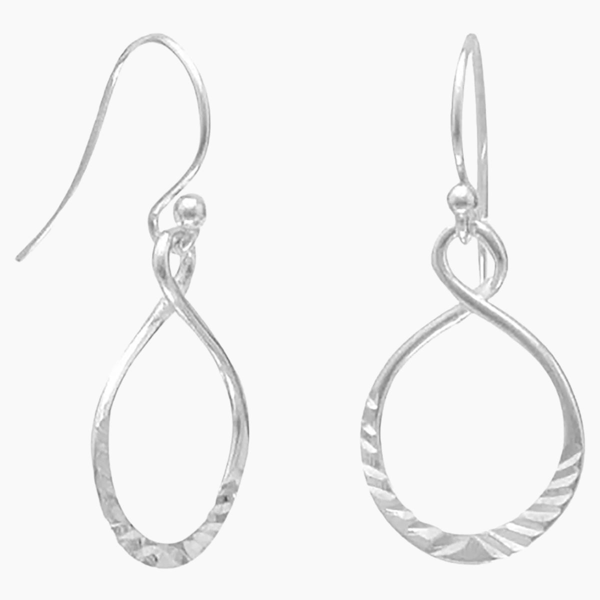 Diamond Cut Grooved Earrings