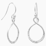 Diamond Cut Grooved Earrings