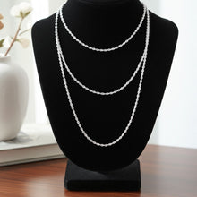 Diamond Cut Rope Chain - 1.3mm Layered on Bust Display