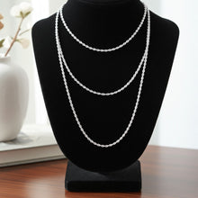 Diamond Cut Rope Chain - 1.7mm Layered on Bust Display