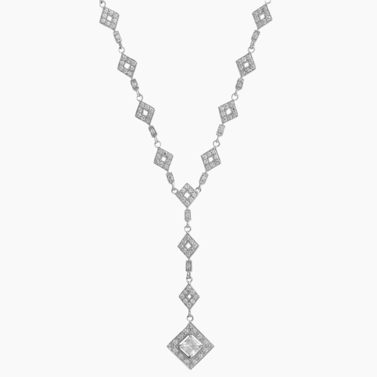 Diamond Shaped Zirconia Necklace