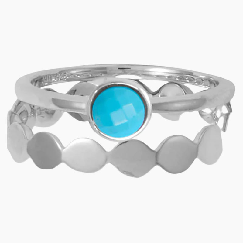 Dotted Band Ring Stacked Example