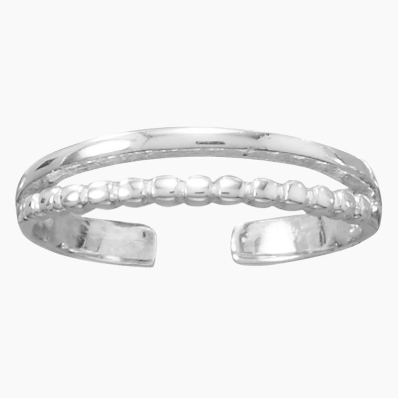 Double Band Beaded Toe Ring