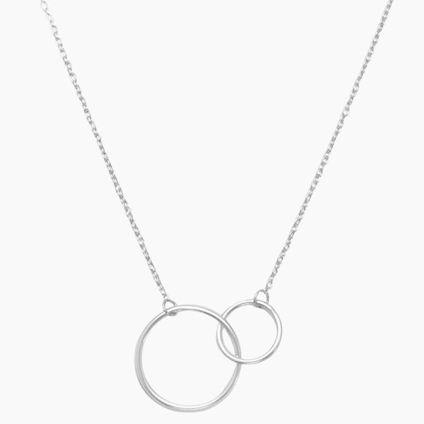 Two Rings Linked Double Ring Linked Necklace – The Silver Connection