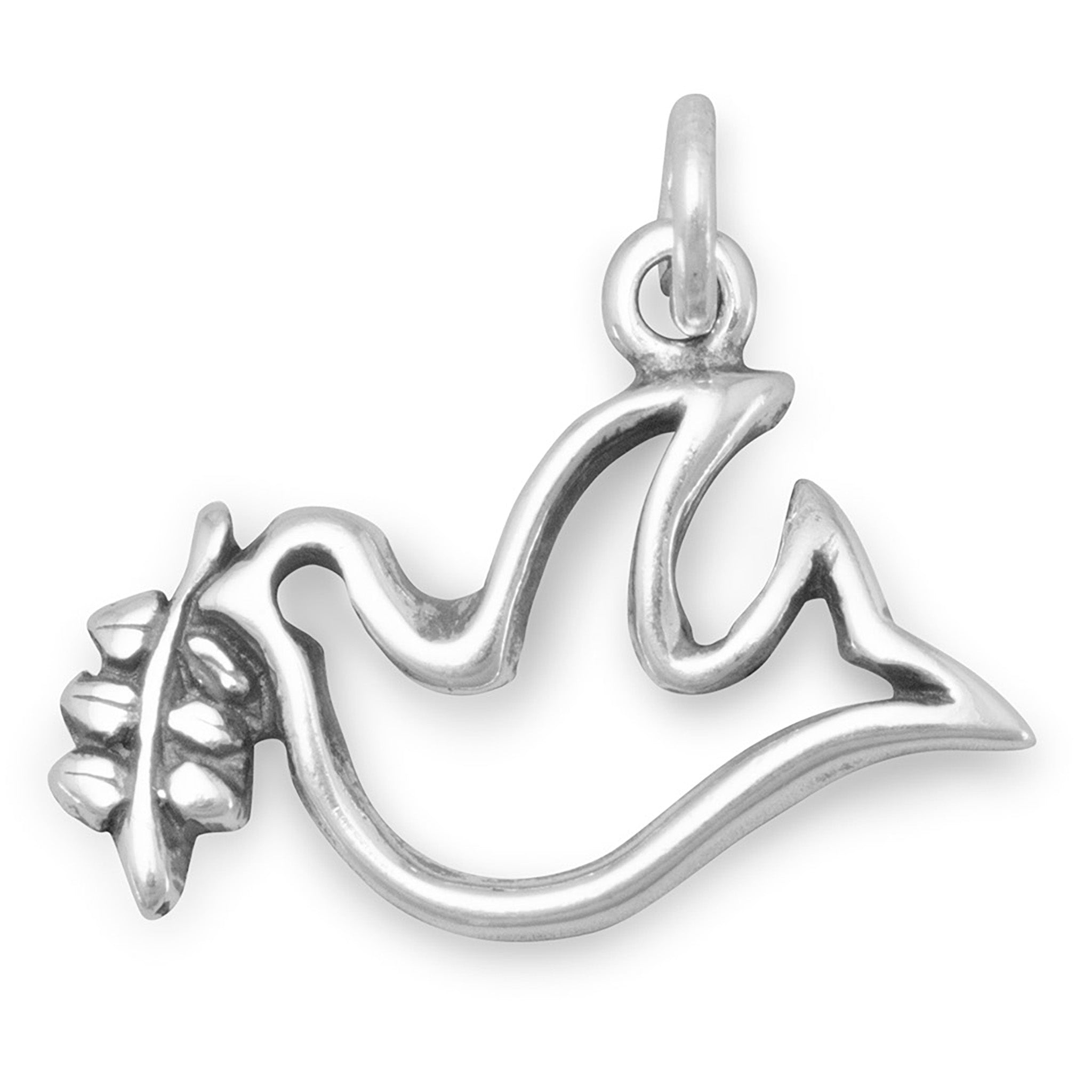 Dove with Olive Branch Charm