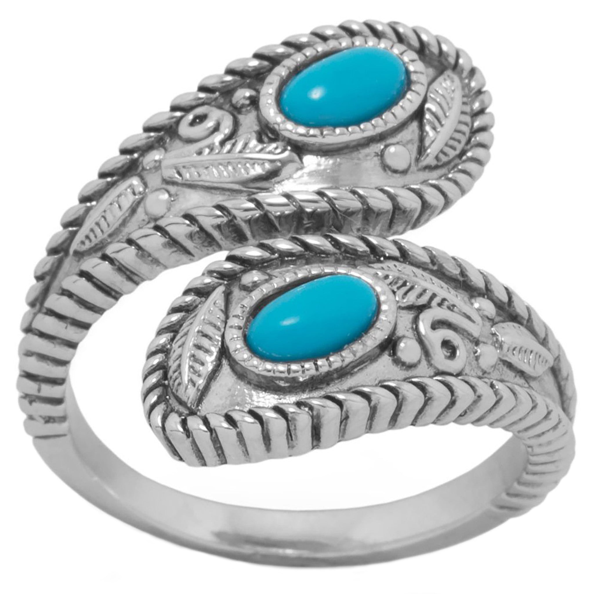 Dual Turquoise Spoon Ring