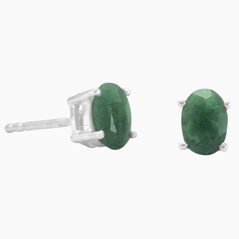 Dyed Emerald Beryl Earrings