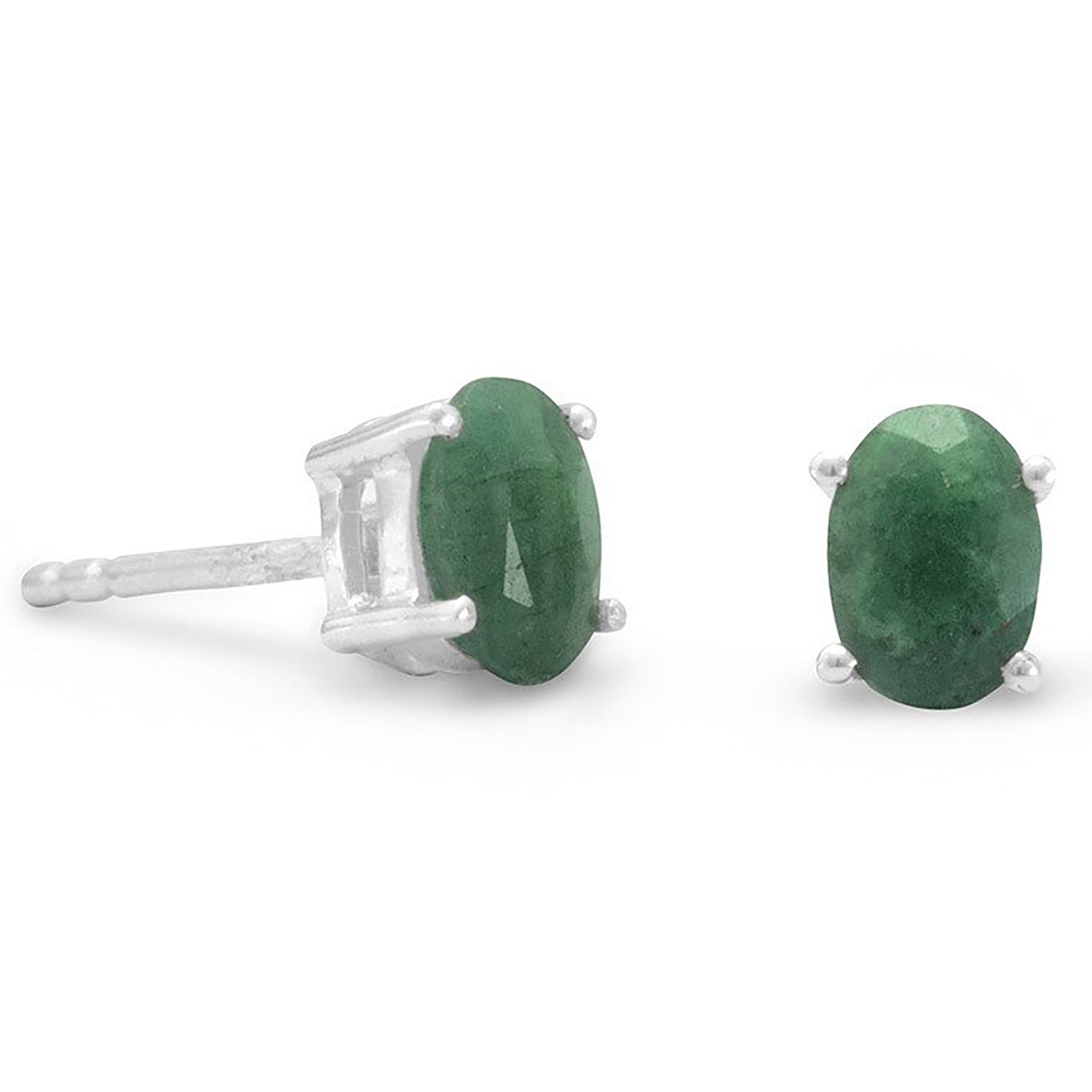 Dyed Emerald Beryl Earrings