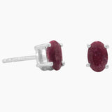 Dyed Ruby Beryl Earrings