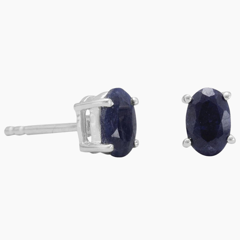 Dyed Sapphire Beryl Earrings