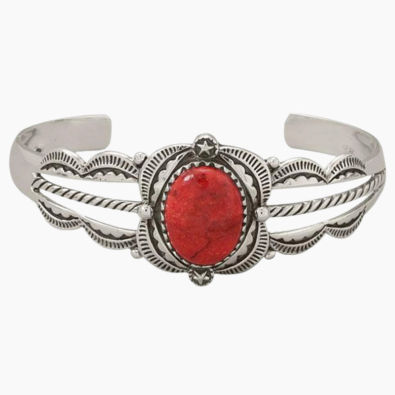 Dyed Sponge Coral Cuff Bracelet