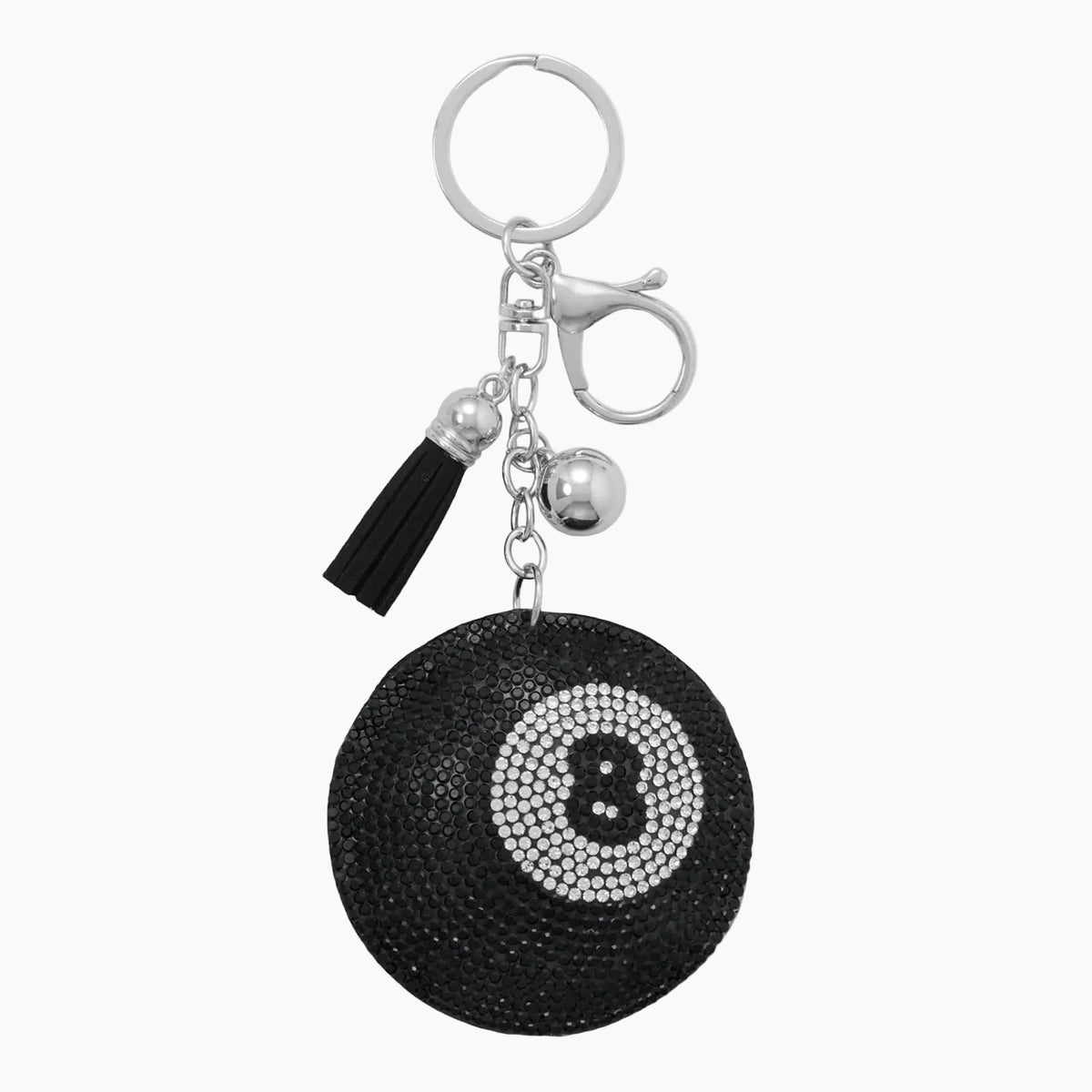 Eight Ball Crystal Bag Charm