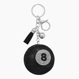 Eight Ball Crystal Bag Charm