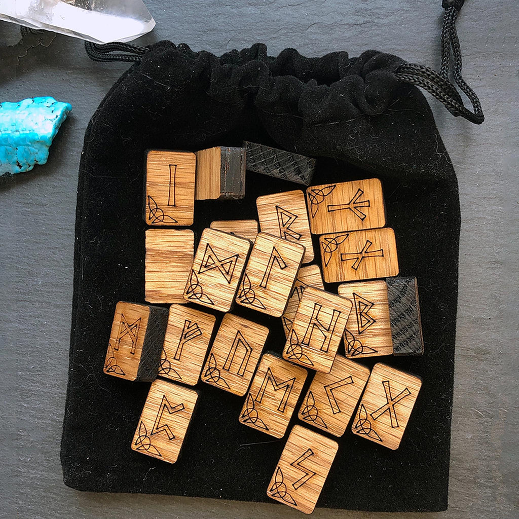 Futhark Rune Set Elder Futhark Rune Set in Velvet Bag – The Silver Connection