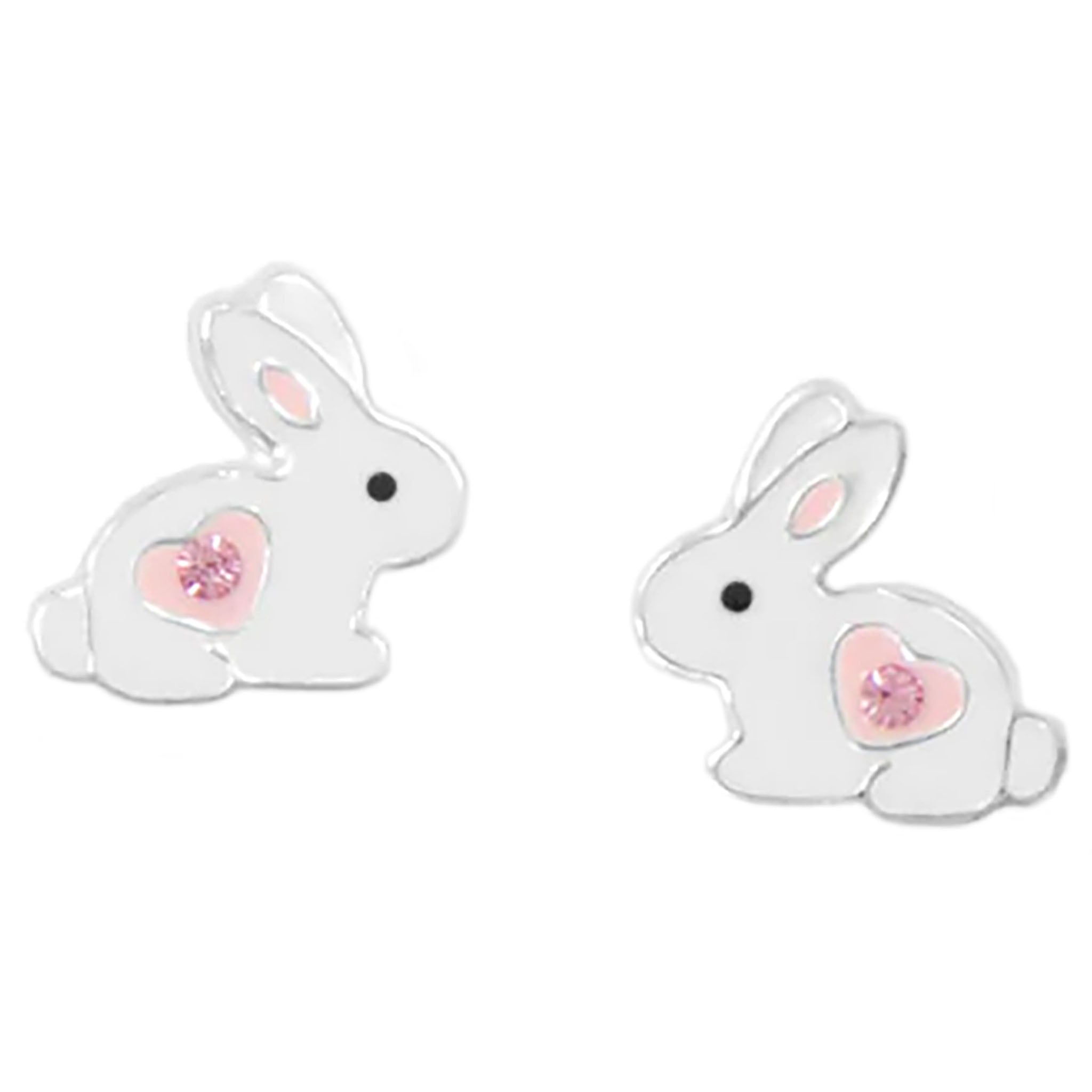Enamel Bunny Stud Earrings