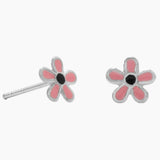 Enamel Flower Stud Earrings