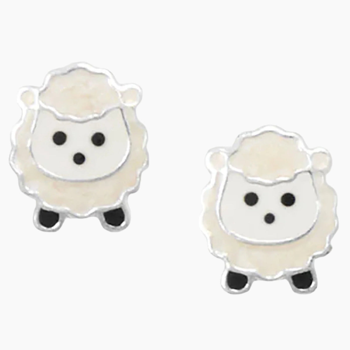 Enamel Lamb Stud Earrings