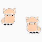 Enamel Llama Stud Earrings