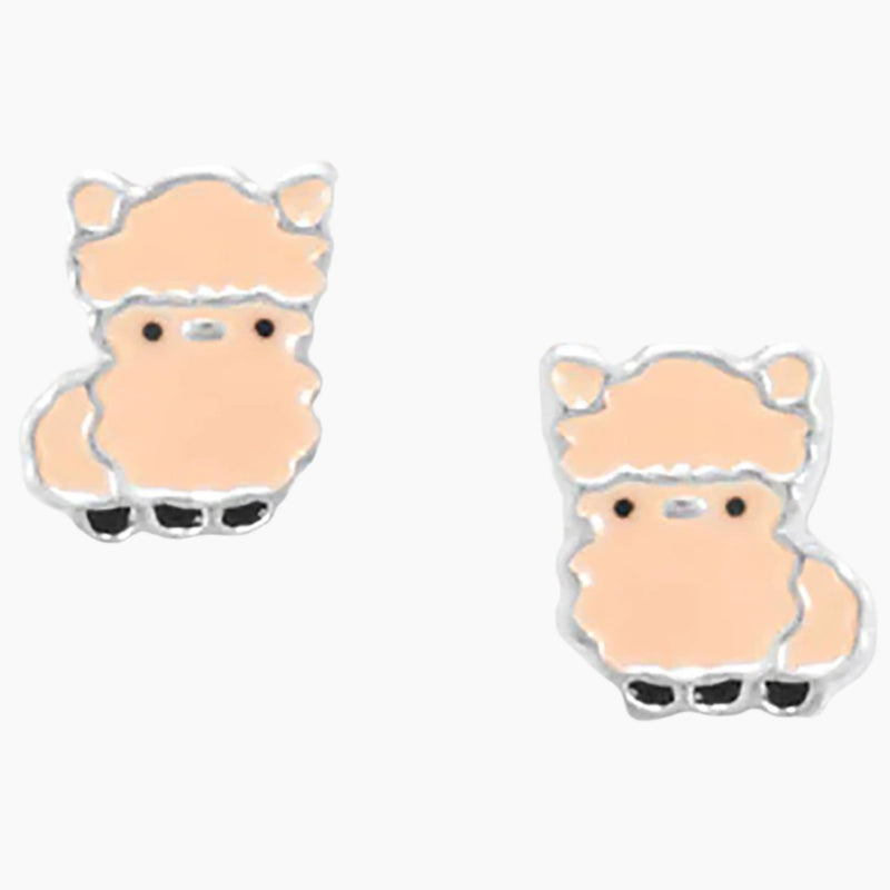 Enamel Llama Stud Earrings