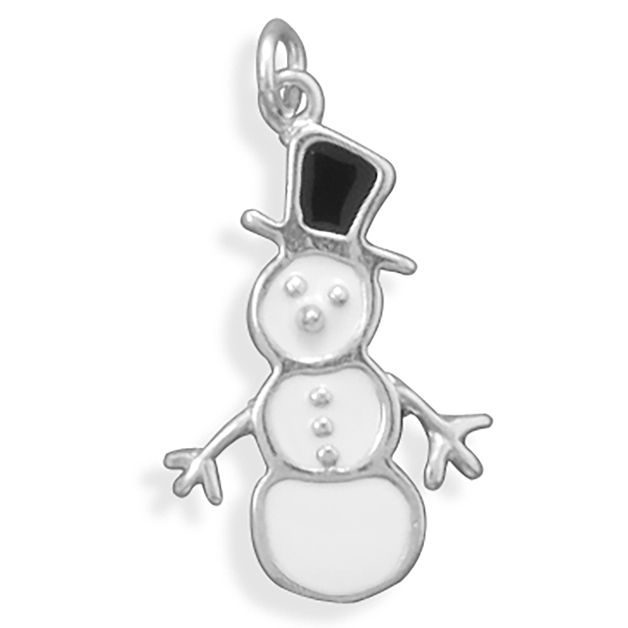 Enamel Snowman Charm