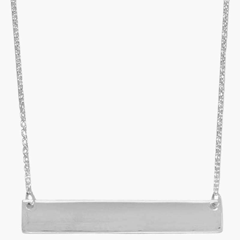 Engravable Bar Polished Necklace