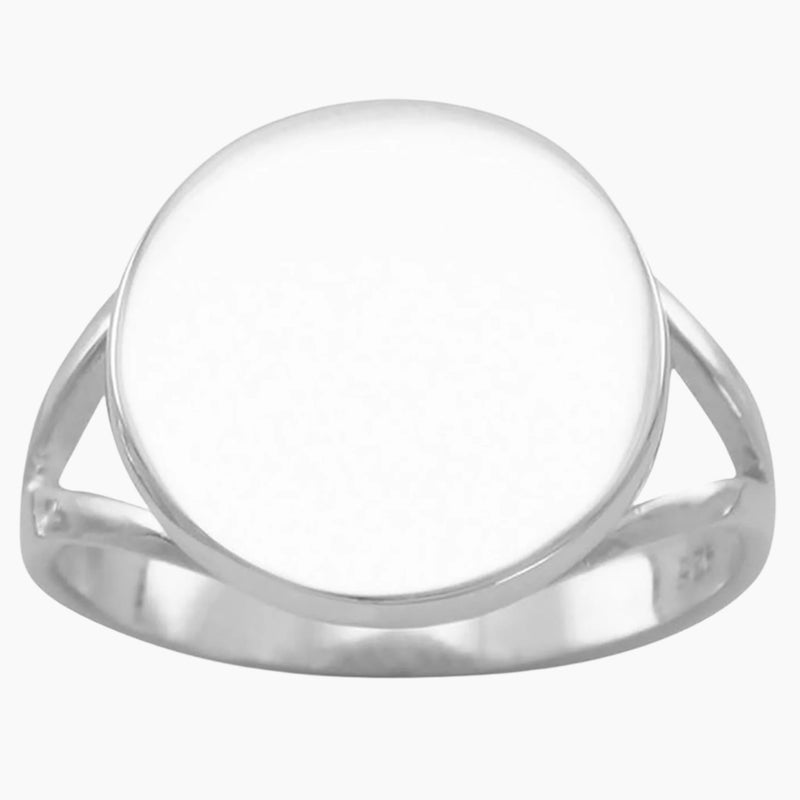 Engravable Polished Disc Ring