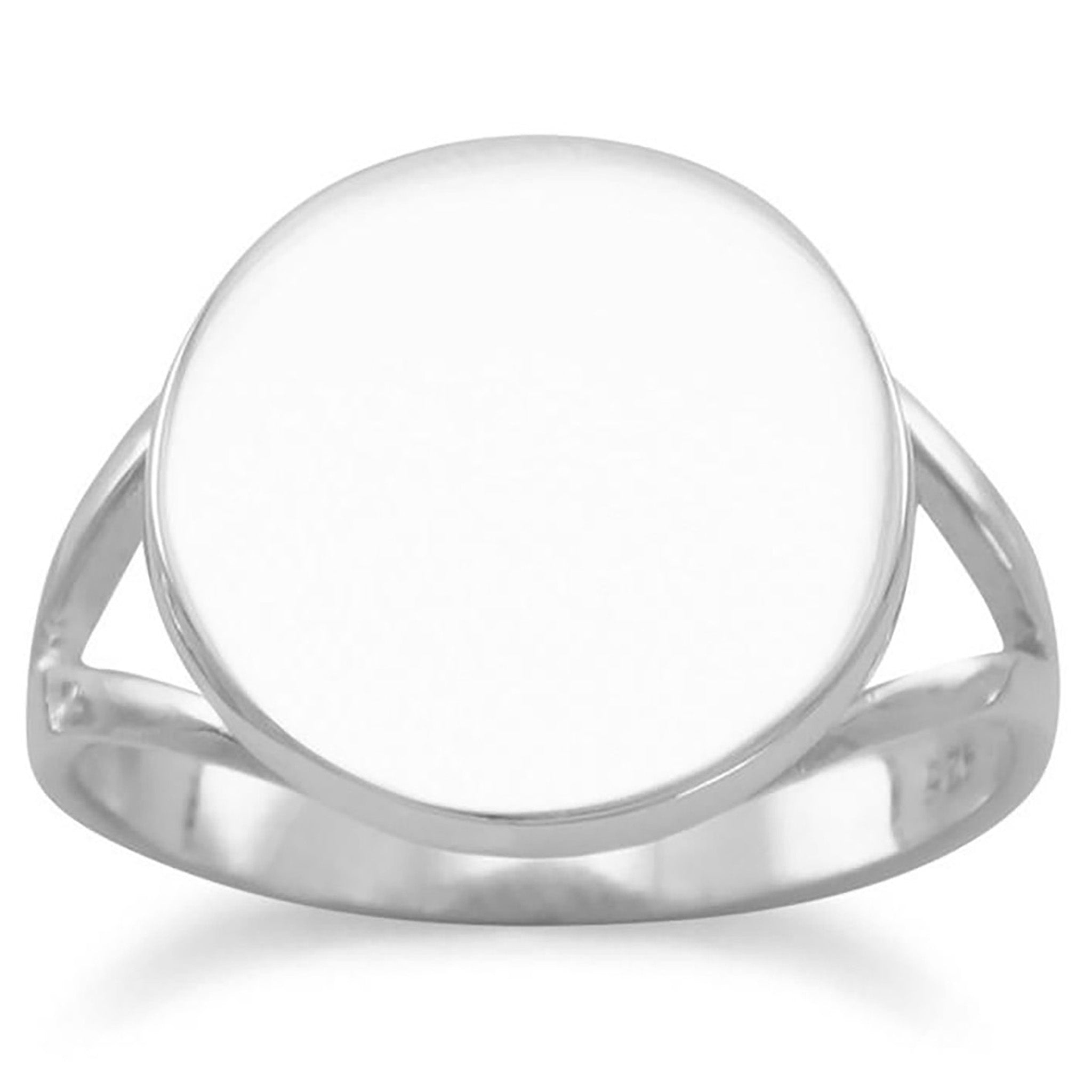 Engravable Polished Disc Ring