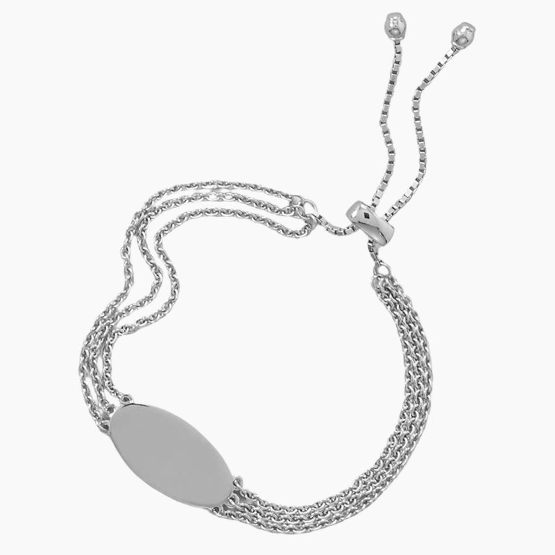 Engravable Tag Bolo Bracelet Reverse