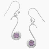 Faceted Amethyst Drop Earrings