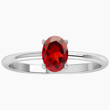 Faceted Garnet Ring